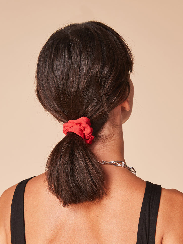 She Is Rebel - Emma Red Eco-friendly Viscose Hair Scrunchie - Shop Stylish Sustainable Women's Accessories